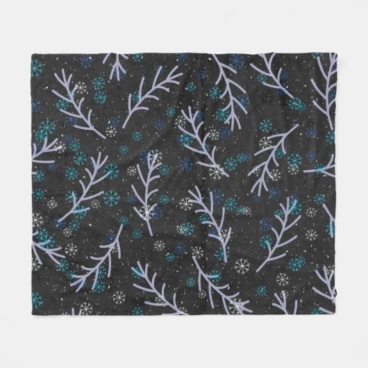 Her Four Seasons – Winter Pattern Fleece Deken (Voorkant (Horizontaal))