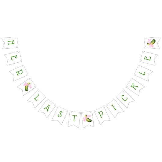 Her Last Pickle! Bridal Shower Decorations Vlaggetjes (Alle)