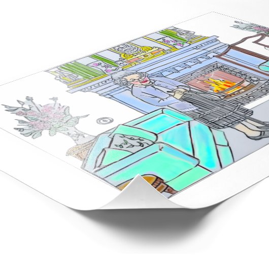 Her Majesty, Queen Elizabeth II Foto Afdruk (Hoek)