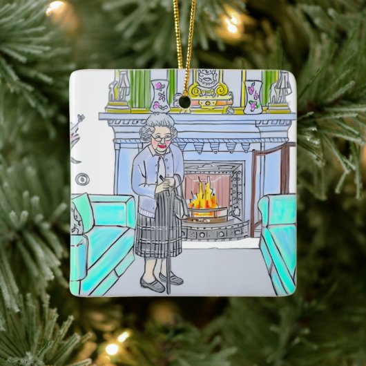 Her Majesty, Queen Elizabeth II Keramisch Ornament (Boom)