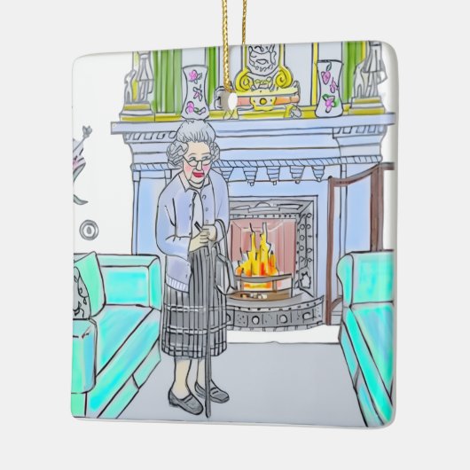 Her Majesty, Queen Elizabeth II Keramisch Ornament (Links)