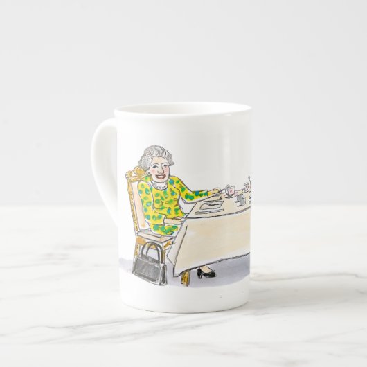 Her Majesty, Queen Elizabeth II Porselein Kop (Links)