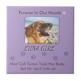 Her Memory in Gentle Purple Tegeltje