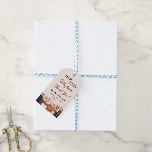 Her Next Chapter Book Theme Bridal Shower Favor Cadeaulabel (Met Touw)