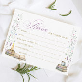 Her Next Chapter Bridal Shower Advice Card Kaart