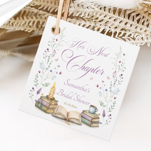 Her Next Chapter Bridal Shower  Bedankjes Labels