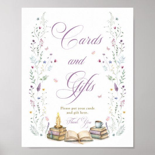 Her Next Chapter Bridal Shower Cards and Gifts Poster (Voorkant)