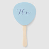 Her or Him Wedding Game Paddles  Handwaaier (Achterkant)