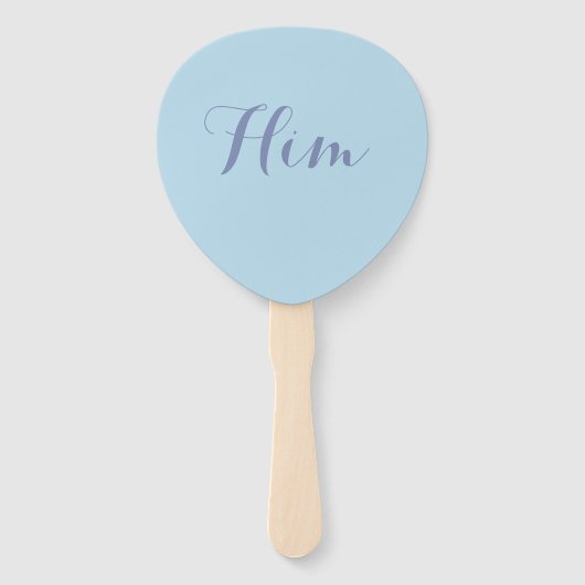 Her or Him Wedding Game Paddles Handwaaier (Achterkant)