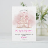 Her Royal Highness Princess Birthday Party Invite Kaart (Staand voorkant)