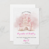 Her Royal Highness Princess Birthday Party Invite Kaart (Voorkant / Achterkant)
