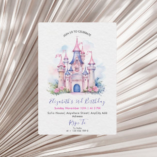 Her Royal Highness Princess Birthday Party Invite Kaart