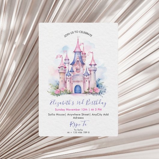 Her Royal Highness Princess Birthday Party Invite Kaart