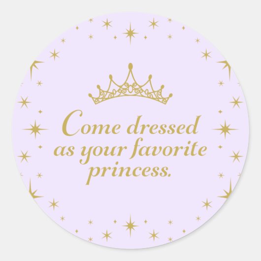 Her Royal Princess Birthday Ronde Sticker (Voorkant)