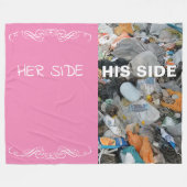 HER Side, Z'N Mess Illustrated Fleece Blanket Deken (Voorkant (Horizontaal))
