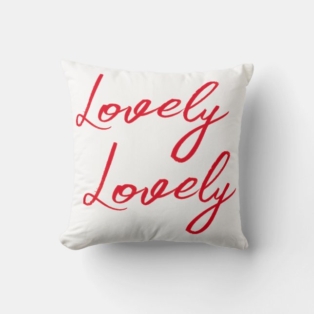 Her Simple Red Lovely Shirt Kussen (Voorkant)