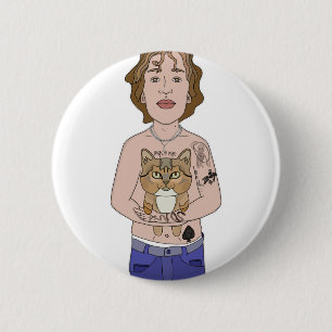 Hera en Vinnie Ronde Button 5,7 Cm