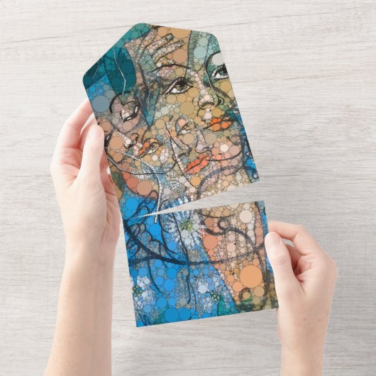 Hera, Infinity Stippen beroemd gemaakt door After  All In One Uitnodiging (Afscheurbaar)