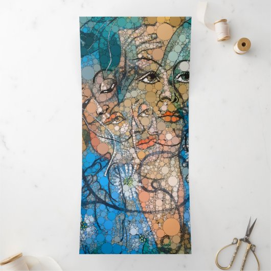 Hera, Infinity Stippen beroemd gemaakt door After  Drieluik Uitnodiging (Binnen)