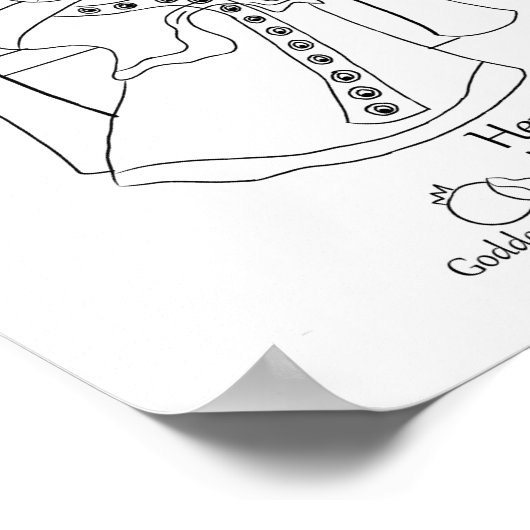 Hera kleurplaat afdrukken poster (Hoek)