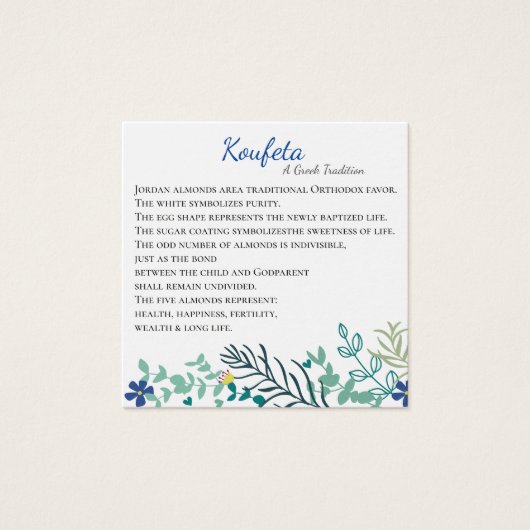 Hera Koufeta Kaart Blue Custom (Voorkant)