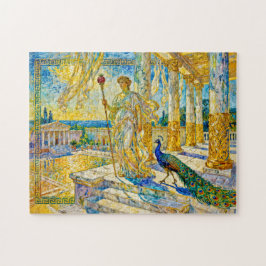 Hera met Pauw en Granaatappel Scepter in Tempel Legpuzzel
