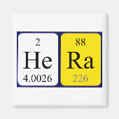 Hera periodieke table name magnet (Voorkant)