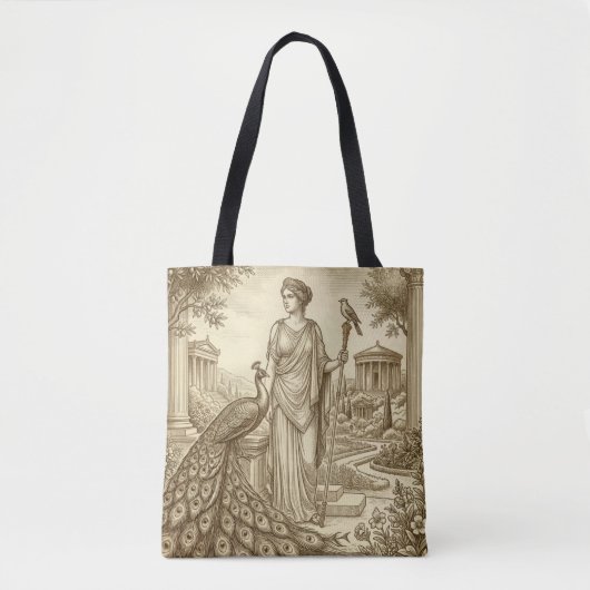 Hera Vintage Mythologie Tote Bag (Voorkant)