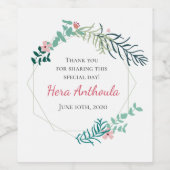 Hera Wine Fles Label Wijn Etiket (Enkel label)