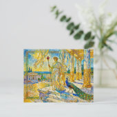 Hera with Peacock and Pomegranate Scepter in Templ Briefkaart (Staand voorkant)