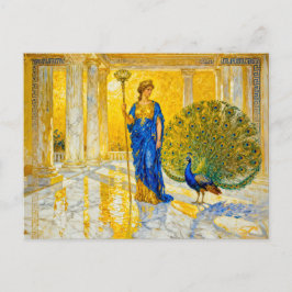 Hera with Peacock and Scepter in Grand Temple Hall Briefkaart
