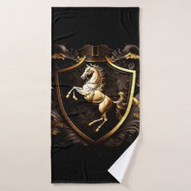 Heraaldisch Steigerend Paard Badhanddoek Set