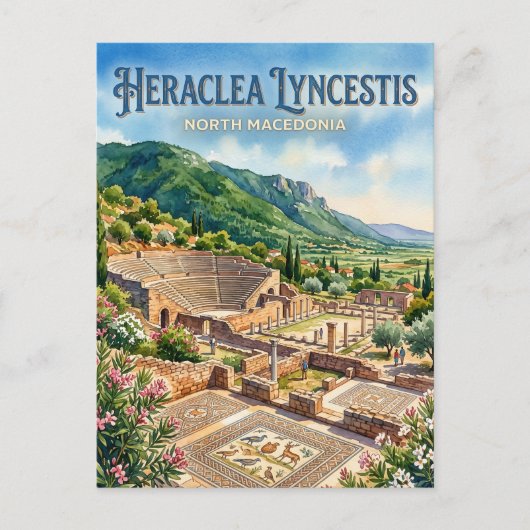 Heraclea Lyncestis Noord-Macedonië Briefkaart (Voorkant)