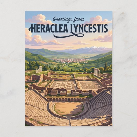 Heraclea Lyncestis Noord-Macedonië Briefkaart (Voorkant)