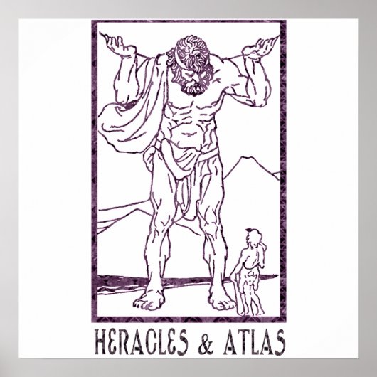 Heracles en Atlas Poster (Voorkant)