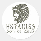 Heracles Ronde Sticker (Voorkant)