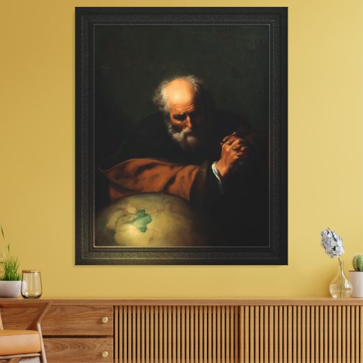 Heraclitus door Hendrick Bloemaert Canvas Afdruk (Insitu (Woonkamer))