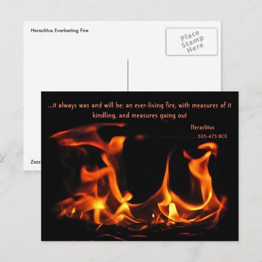 Heraclitus Everlasting Fire Briefkaart (Voorkant / Achterkant)