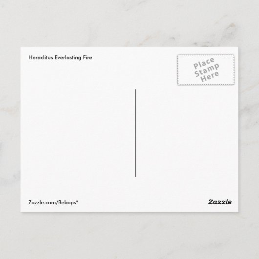 Heraclitus Everlasting Fire Briefkaart (Achterkant)