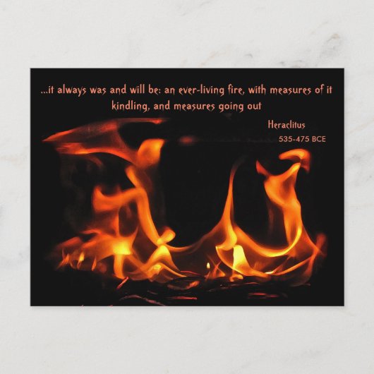 Heraclitus Everlasting Fire Briefkaart (Voorkant)