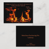 Heraclitus Eversustainable Fire ATC Visitekaartje (Voorkant / Achterkant)