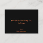 Heraclitus Eversustainable Fire ATC Visitekaartje (Achterkant)