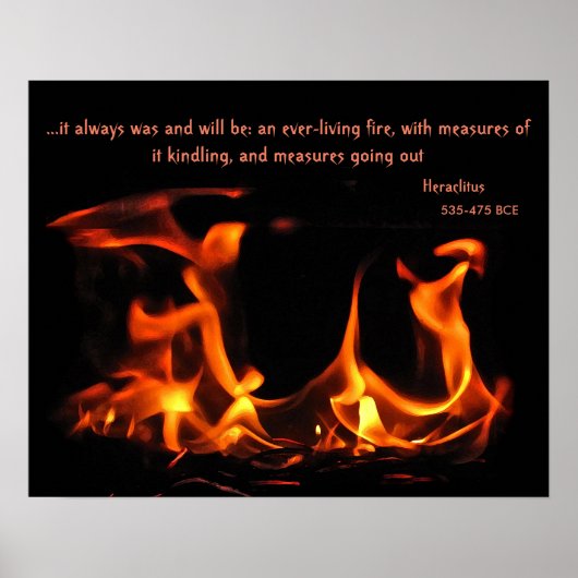 Heraclitus Eversustainable Fire Poster (Voorkant)