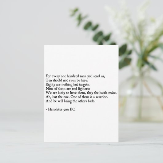 Heraclitus Quote Briefkaart (Staand voorkant)