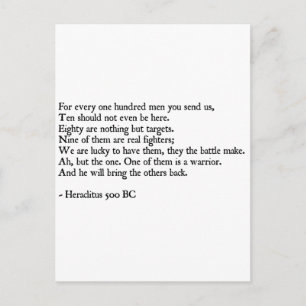 Heraclitus Quote Briefkaart