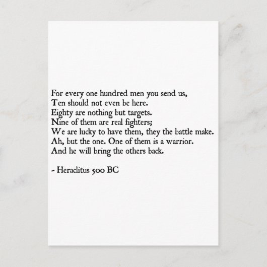 Heraclitus Quote Briefkaart (Voorkant)
