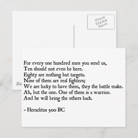 Heraclitus Quote Briefkaart (Voorkant / Achterkant)