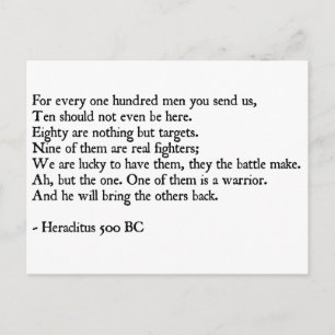 Heraclitus Quote Briefkaart