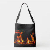 Heraclitus Sinaasappel Zwart Vuurcitaat Canvas tas (Achterkant)