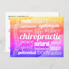 Heractivering van Chiropractic Word Collage Reacti Briefkaart